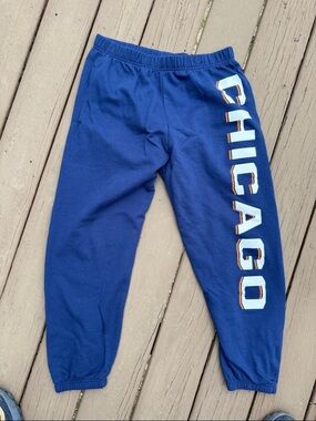 Navy 'Chicago' Men's Sweatpants - Graphic Joggers size XL